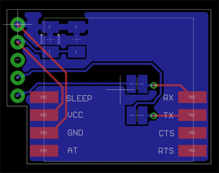 CH9141 Bluetooth LE Module Eagle PCB Layout