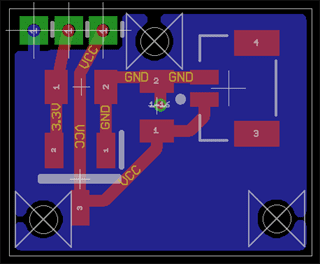 Microchip MCP1700 Low Dropout (LDO) Voltage Regulator Eagle PCB Board Layout